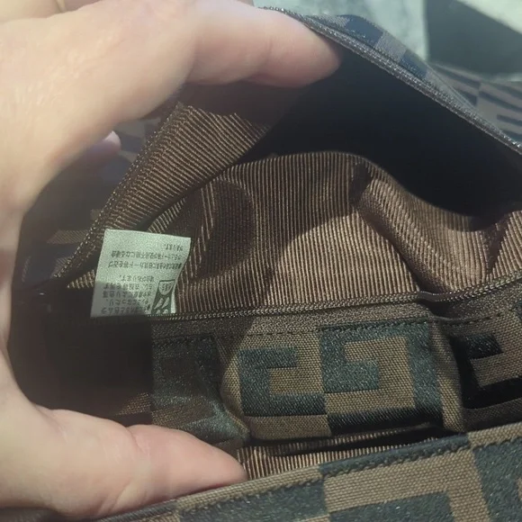 Givenchy Brown Geometric Fabric Tote Bag Authentic Designer Large - Picture 14 of 15
